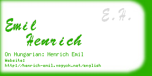 emil henrich business card